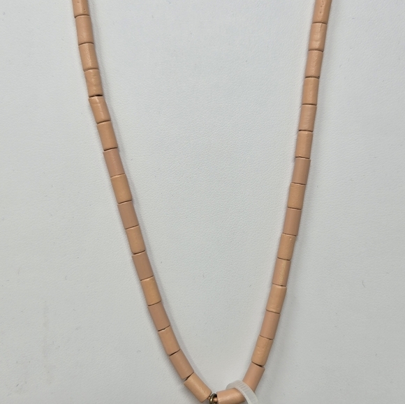 NWT MADEWELL BOHO TASSEL NECKLACE PEACH BLUSH SLIDE ADJUSTABLE FASHION JEWELRY - Picture 3 of 12